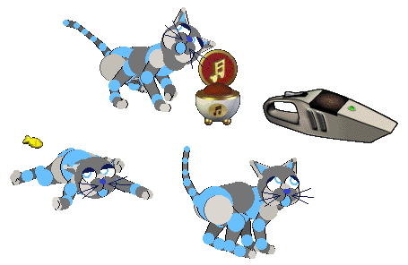 Zane performs several actions, such as dancing to music and fearfully watching a hand vacuum.