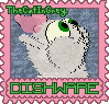 a stamp featuring Dishware the chinchilla Persian.