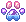 Catgender flag in shape of pawprint