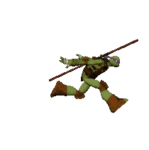 2012 Donnie cycles through a variety of animations, such as running, ducking, and attacking.