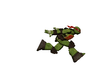 2012 Raph cycles through a variety of animations, such as running, ducking, and attacking.